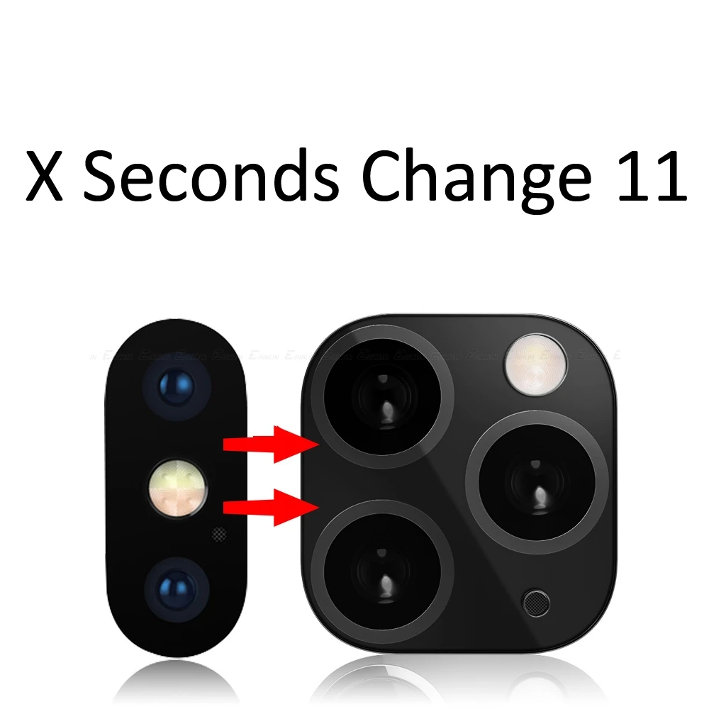 Металлический модифицированный чехол для камеры iPhone 11 Pro из титанового сплава для iPhone X XS MAX, защитное кольцо для объектива, наклейка
