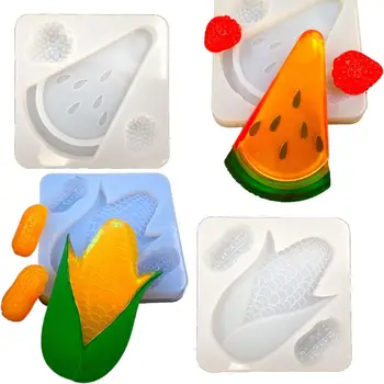 

Handmade Cute Fruits Pendant Silicone Mold Corn Watermelon Shapes Epoxy Resin Casting Mold Jewelry Making Tools