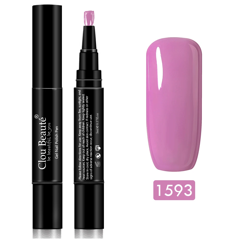 Clou Beaute Гель-лак для ногтей 60 чистых цветов долговечный Гибридный Гель-лак для ногтей Светодиодный УФ-гель для ногтей 5 мл впитывающий Гель-лак для ногтей - Цвет: 1593