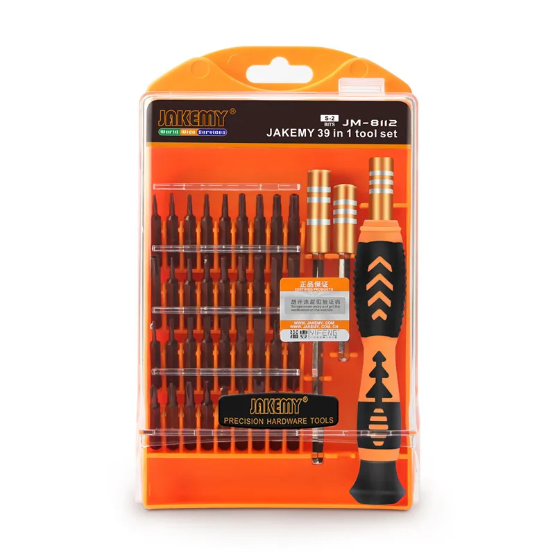 JAKEMY JM-8112 39 в 1 профессиональный набор Многофункциональный прецизионный ремонтный инструмент бытовой электроники DIY отвертка набор