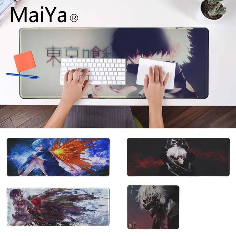 MaiYa Tokyo Ghou японский аниме Натуральный каучук игровой коврик для мыши Настольный коврик скорость/контроль версия большой игровой коврик для мышки с Аниме Коврик для мыши