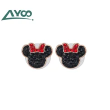 AYOO Высокое качество 1:1 Swa милые серьги в виде мышей, ювелирные изделия, Женские Ювелирные изделия, женские высококачественные серьги