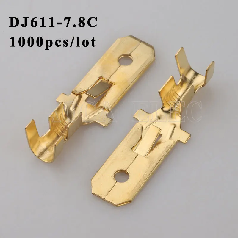 

DJ611-7.8C 1000PCS plug terminal Male female wire connector Plugs socket Fuse box Wire harness Soft Jacket car terminal plug