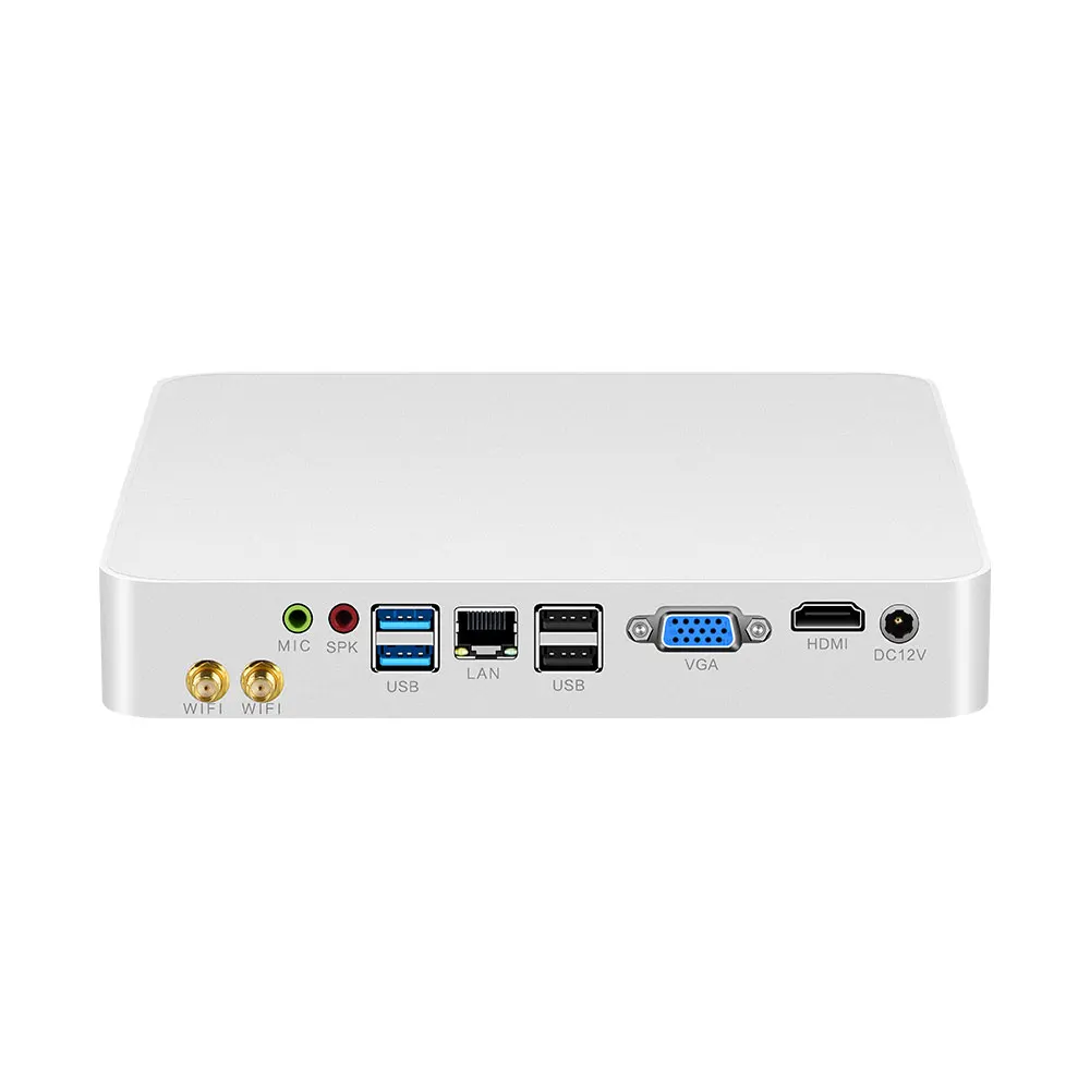 Мини ПК 7 го поколения Intel Core i7 7500U i5 7200U i3 Windows 10 Linux 4K UHD HTPC HDMI VGA 6 * USB 300M WiFi Gigabit