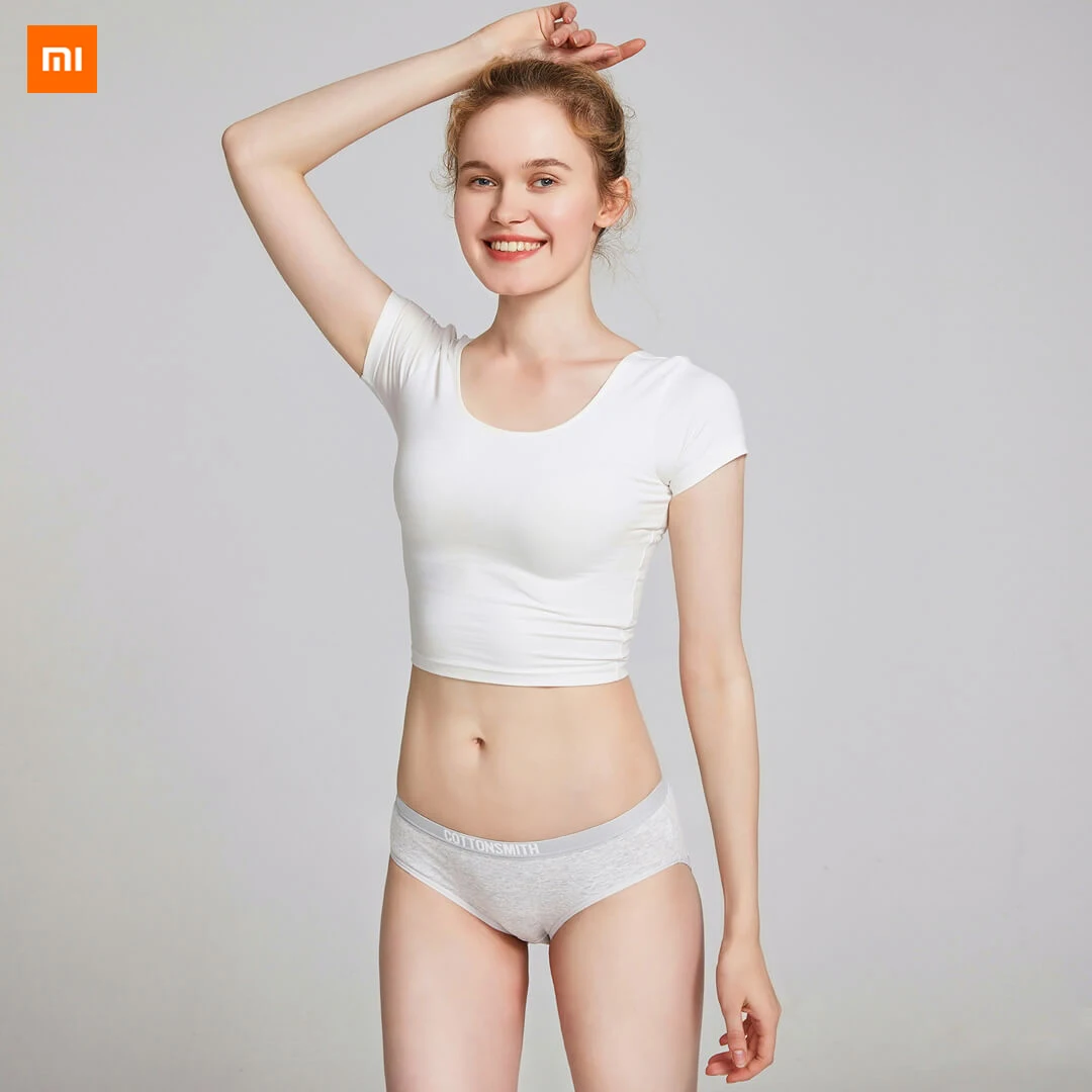 Новое Женское нижнее белье Xiaomi Mijia Youpin, хлопковое нижнее белье, 3 упаковки, хлопковое дышащее и удобное