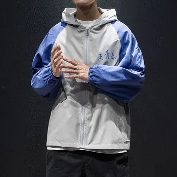 

Oversize 2019 New Brand Men Fashion Loose Casual Streetwear Men Clothing Harajuku Soft Men's Large Hooded cap Patchwork Jackets