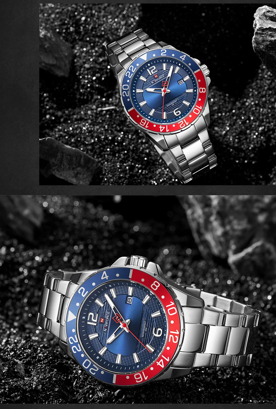 NAVIFORCE Luxury Brand Male Calendar Quartz Watch for Men Business Watches Luminous Military Waterproof Clock Relogio Masculino