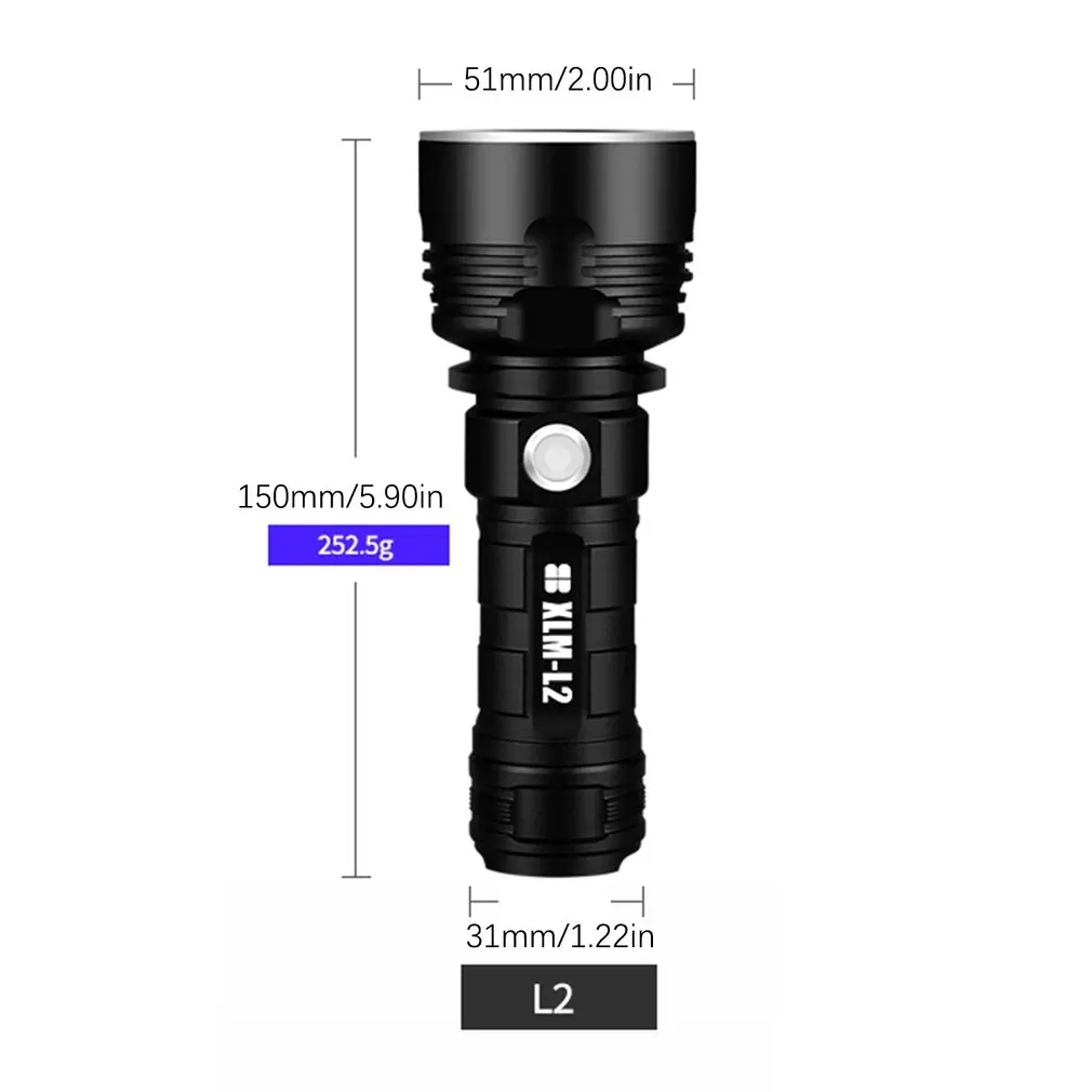 Super Powerful LED Flashlight Outdoor Camping Tactical Torch USB Rechargeable Linterna Waterproof Lamp Ultra Bright Lantern