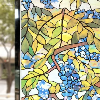 

WXSHSH Frosted Privacy Decorative Window Film Stained Static Cling Adhesive Glass Stickers Vinyl Blackout For Home Multiple size