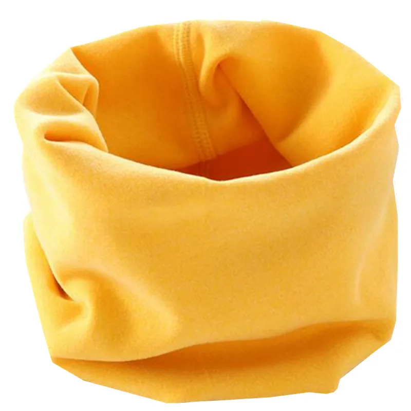 yellow Новинка для девочек на осень, хлопковый шарф для детей ребенок шейный шарф для девочек, для мальчиков-хомут с круглым воротником для мальчиков и девочек шарф воротником, теплая детская волшебный шейный платок - Цвет: yellow