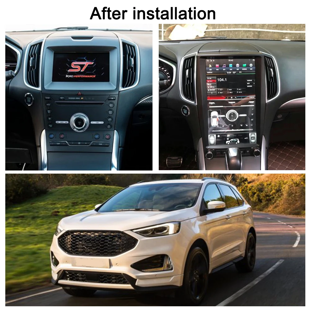 Tesla экран Android 8,1 CARPLAY Автомобильный мультимедийный плеер радио нет dvd-плеер для Ford Edge- gps навигация головное устройство