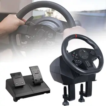 

V900 Game Racing Steering Wheel PC Vibration Joysticks Steering Wheel With Pedal For Nintendo Switch PC/PS3/4/Xbox One