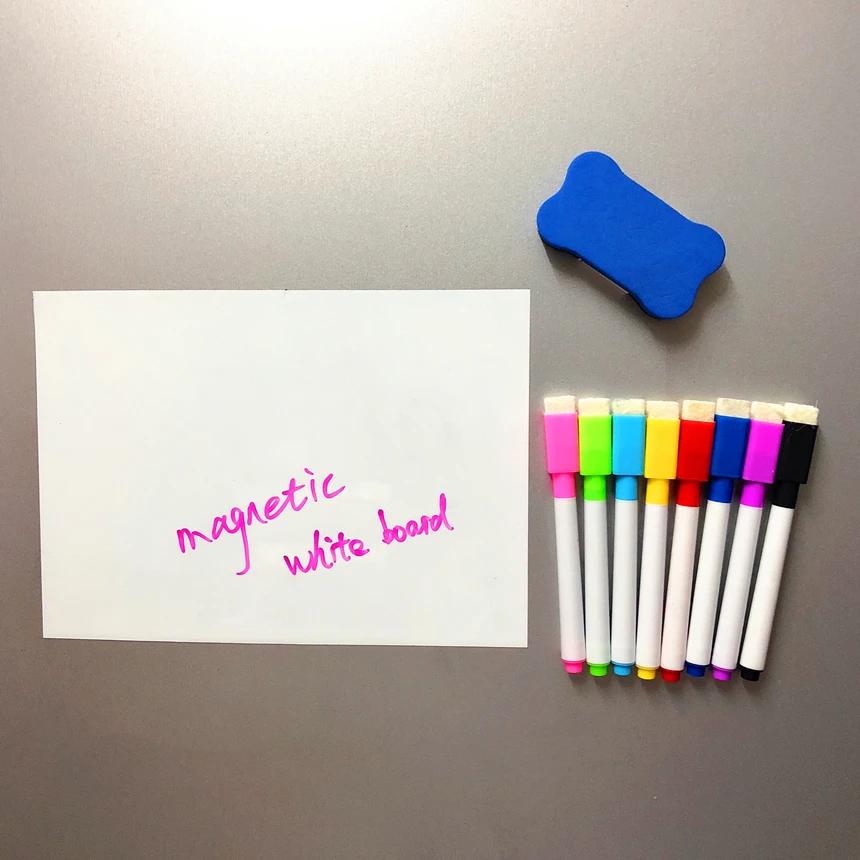 

Dry-erase Magnetic White Board for Fridge Decor Fridge Magnet Notepad Planner Kitchen Reminder Tablet Message Whiteboard Marker