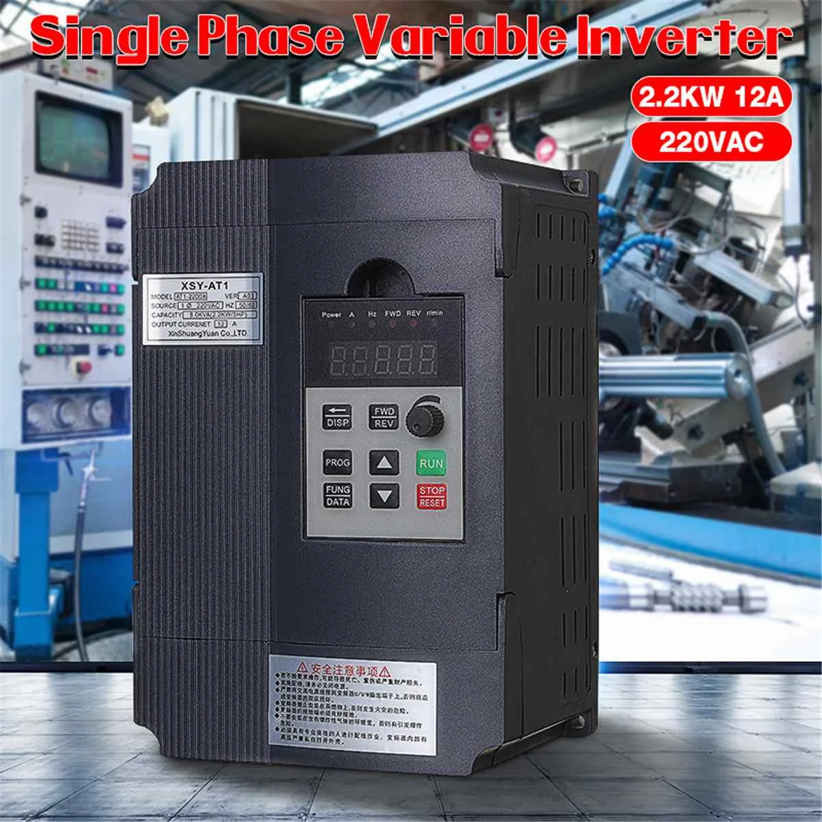2.2KW 3HP VFD Inverter Freqency Converter Single Phase Variable Frequency Inverter Drive Inverter VFD Motor Speed PWM Control