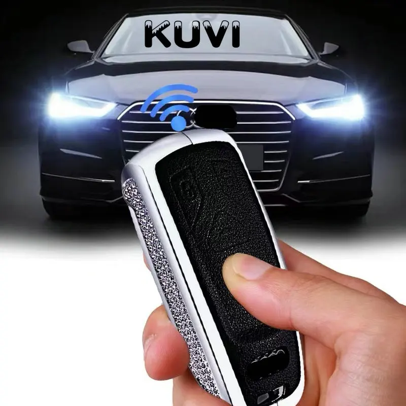 Car Key Cover Case Alloy Leather Car Styling Key Cover Case For AUDI A4 B9 Q5 Q7 TT TTS 8S car keyless remote