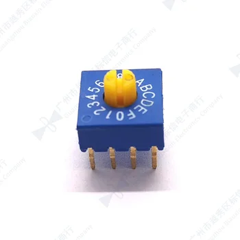 

0-F rotary coding switch 16-bit PCB 8421C positive code 4:1 handle 3mm horizontal