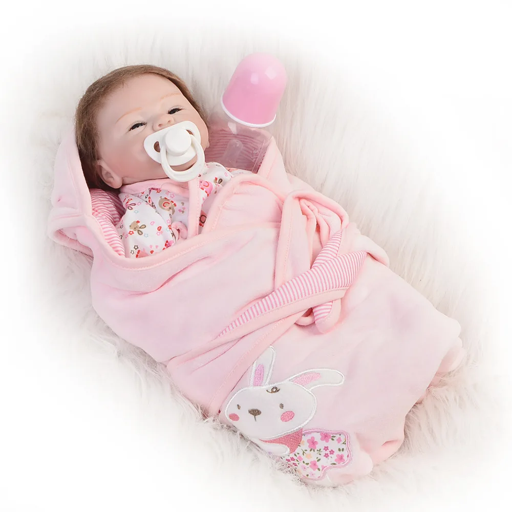 Настоящая живая кукла Newborn baby из силикона куклы 43 см для ухода за ребенком для мам мягкие реалиста bonecas детский подарок ткань тела реборн игрушки куклы