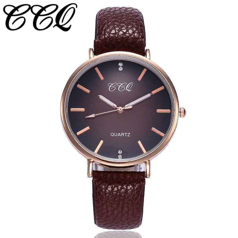 

Женские наручные часы с треснувшим кожаным ремешком, градиентные женские кварцевые часы