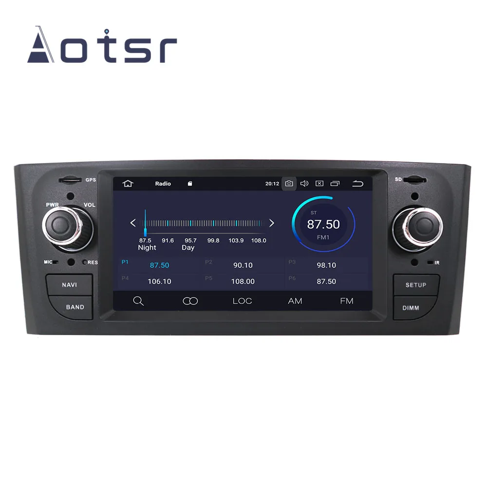 Android 9,1 дюйм/сек, GPS Navi автомобильный Радио плеер для FIAT Punto 2005-2009 Linea 2007-2011 магнитофон головное устройство мультимедийный плеер