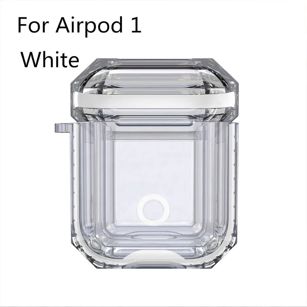 white for 1 Мягкий прозрачный чехол для наушников Apple Air Pods, беспроводные наушники, защитный чехол, аксессуары для наушников, чехол для Airpod 1 2 - Цвет: white for 1