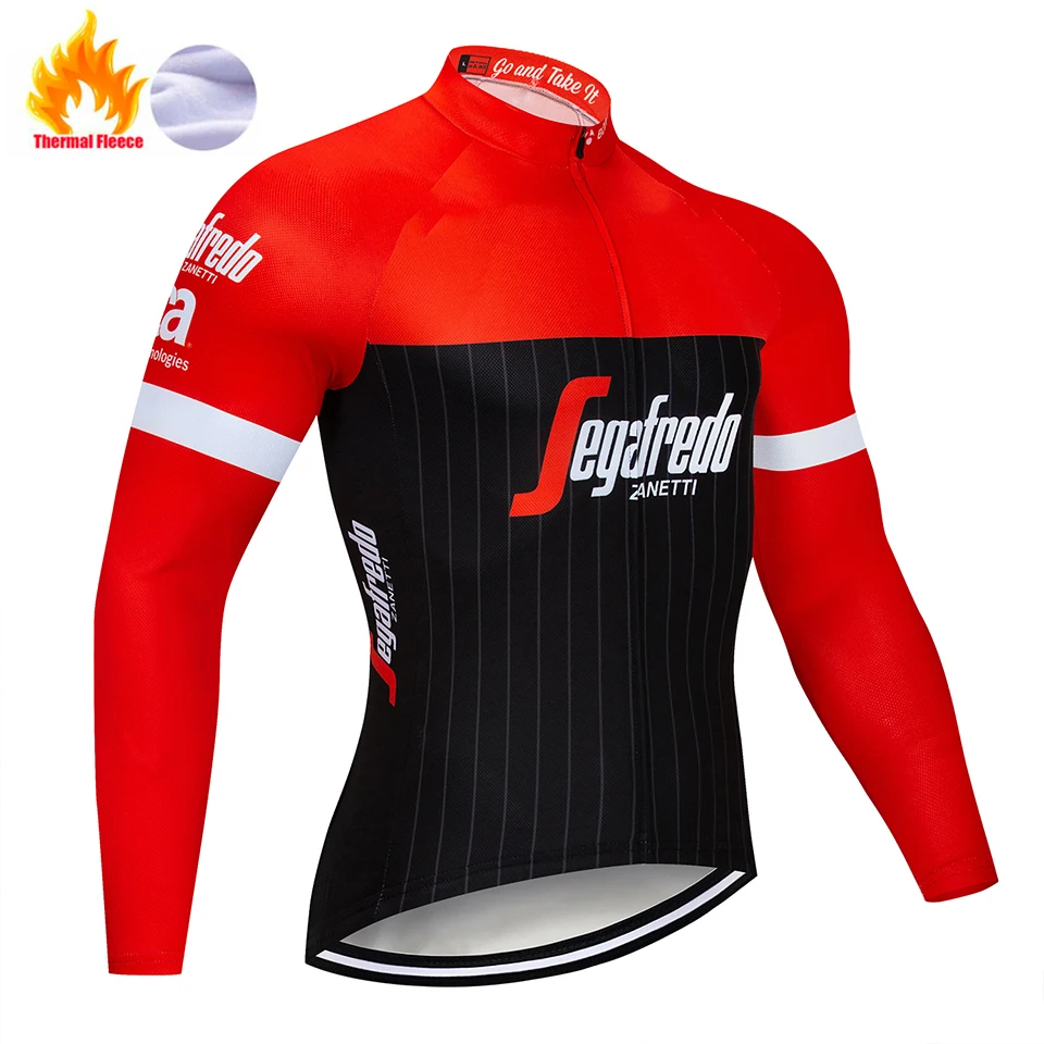 Fleece jersey Треккинг Велоспорт Джерси Зима с длинным рукавом велосипед одежда термофлис Roupa De Ciclismo Invierno Hombre MTB Одежда для велосипеда - Цвет: Fleece jersey