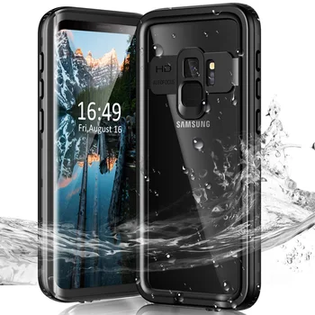 

For Samsung Galaxy S9 S9Plus Waterproof Diving IP68 Under water Case Cover Built-in Screen Protector With Strap