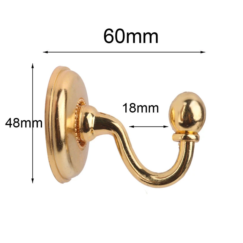 2 metal wall fixing hook wall practical simple European-style metal texture hook back hook bedroom living room coat rack
