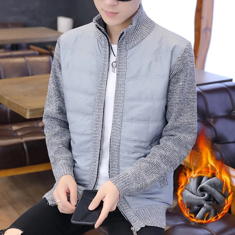 Winter Fashion Mens Cardigan Sweaters Fleece Knitted Man Coats Clothes Korean Oversized Cardigan Sweater Men Patchwork Homme Hot Winter Fashion Mens Cardigan Sweaters Fleece Knitted Man Coats Clothes Korean Oversized Cardigan Sweater Men Patchwork Homme Hot