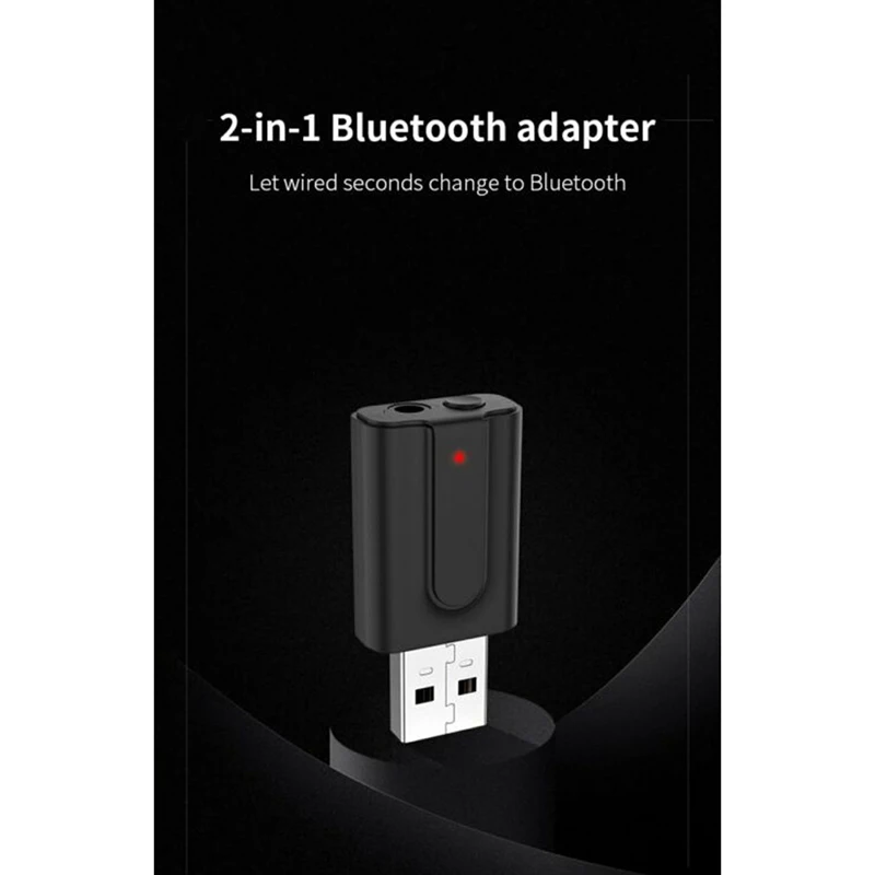 Портативность два в одном USB Bluetooth 5,1 передатчик и приемник телевизионный компьютер беспроводной аудио USB Bluetooth адаптер