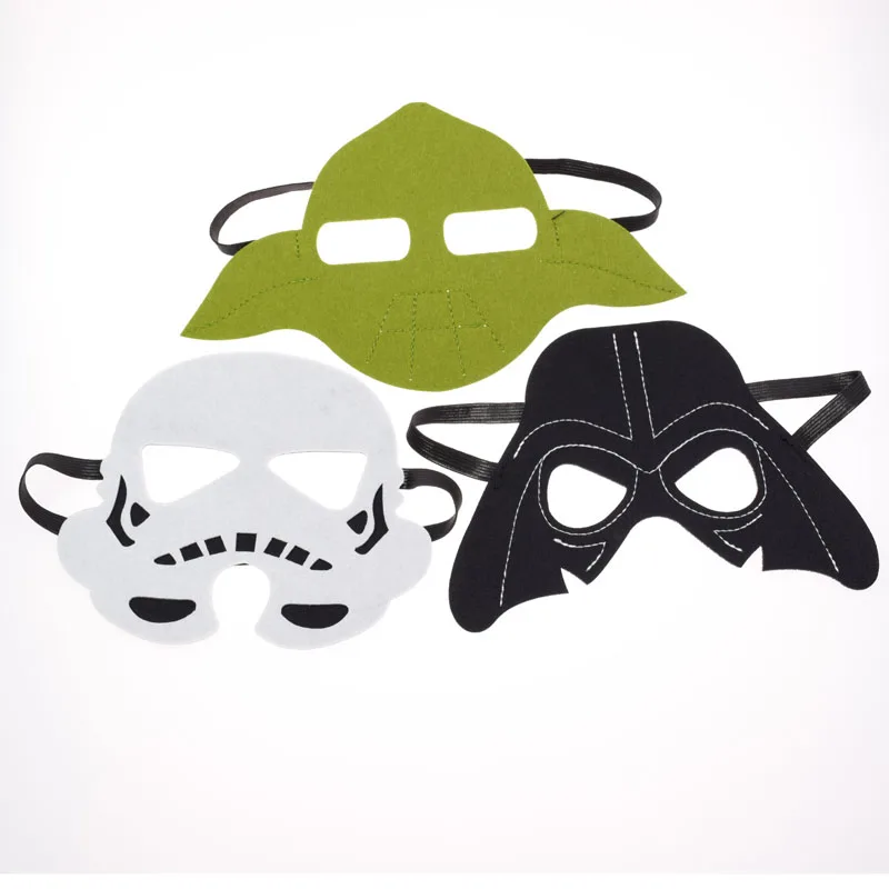 3pcs/set Star Wars Mask Darth Vader Yoda commando Superhero Halloween Costumes Cosplay Mask Kids Birthday Party DIY Christmas