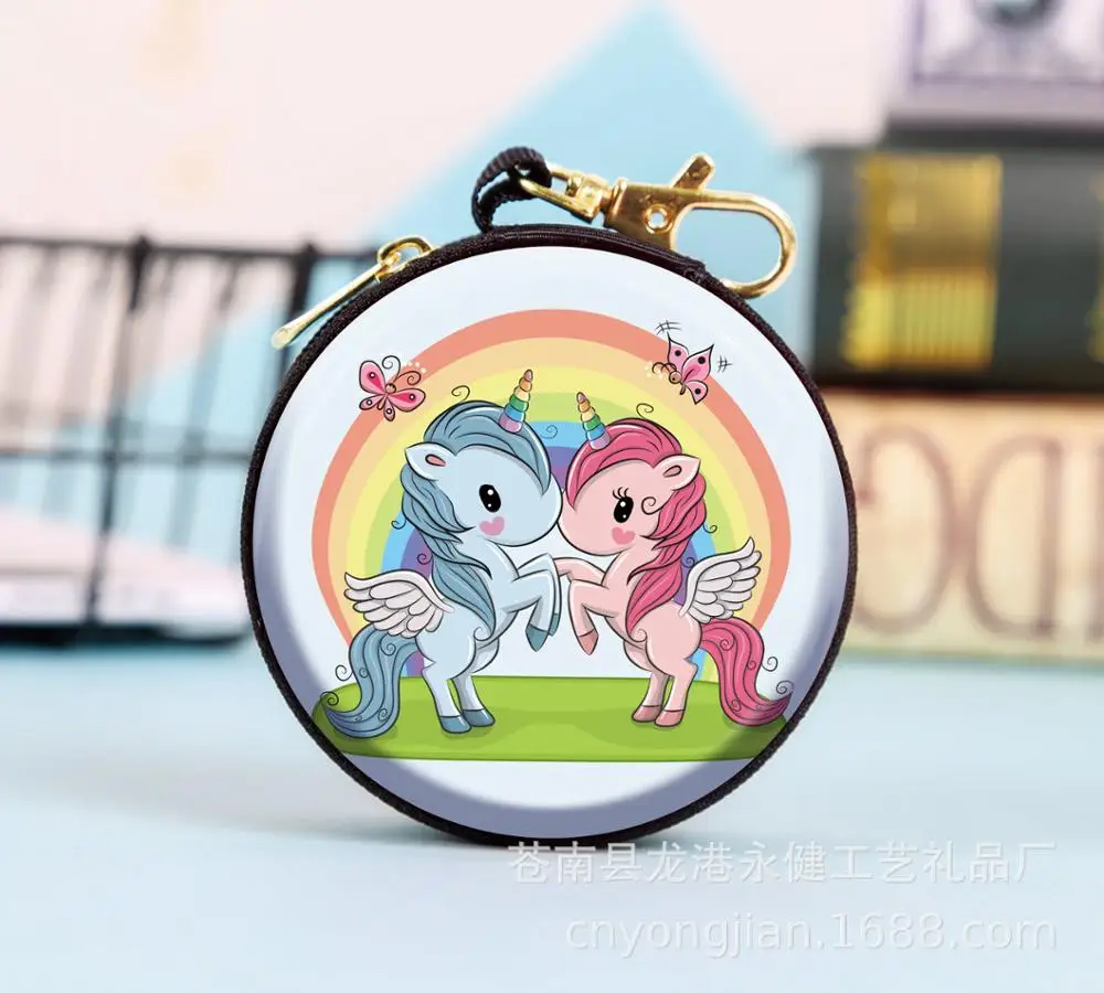 7 Новинка, Женская мини-сумка Kawaii, мультяшный единорог, кошелек для монет, милый детский кошелек для девочек, органайзер для наушников, коробка, сумки, рождественский подарок - Цвет: 7