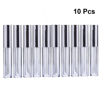 

10pcs 10ml Lip Gloss Tubes with Wand Rose Gold Empty Plastic Makeup Reusable Dispenser Bottle Container for Lipstick