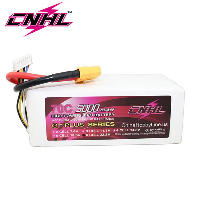 CNHL G+PLUS 5000mAh 22.2V 6S 70C Lipo Battery