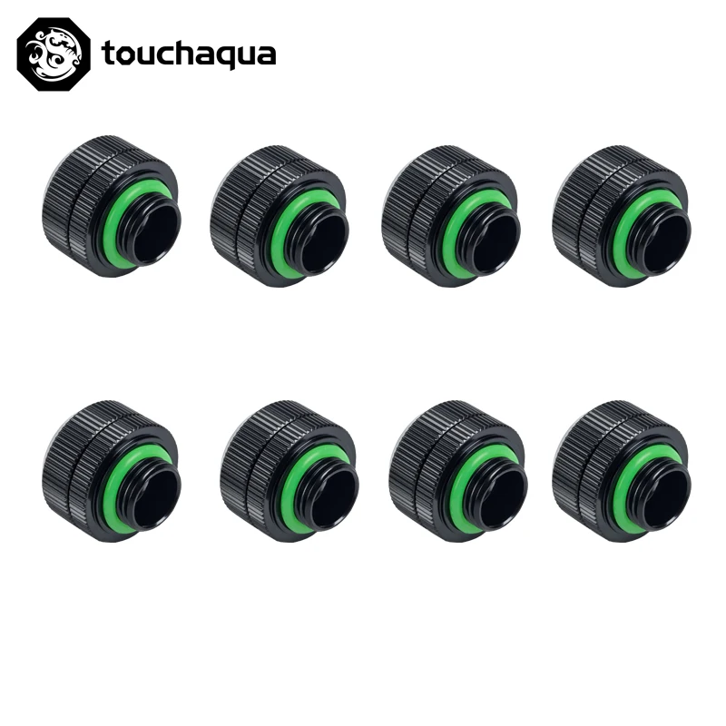 Touchaqua 8 шт. ручной Компрессионный фитинг для водяного охлаждения диаметром 14 мм