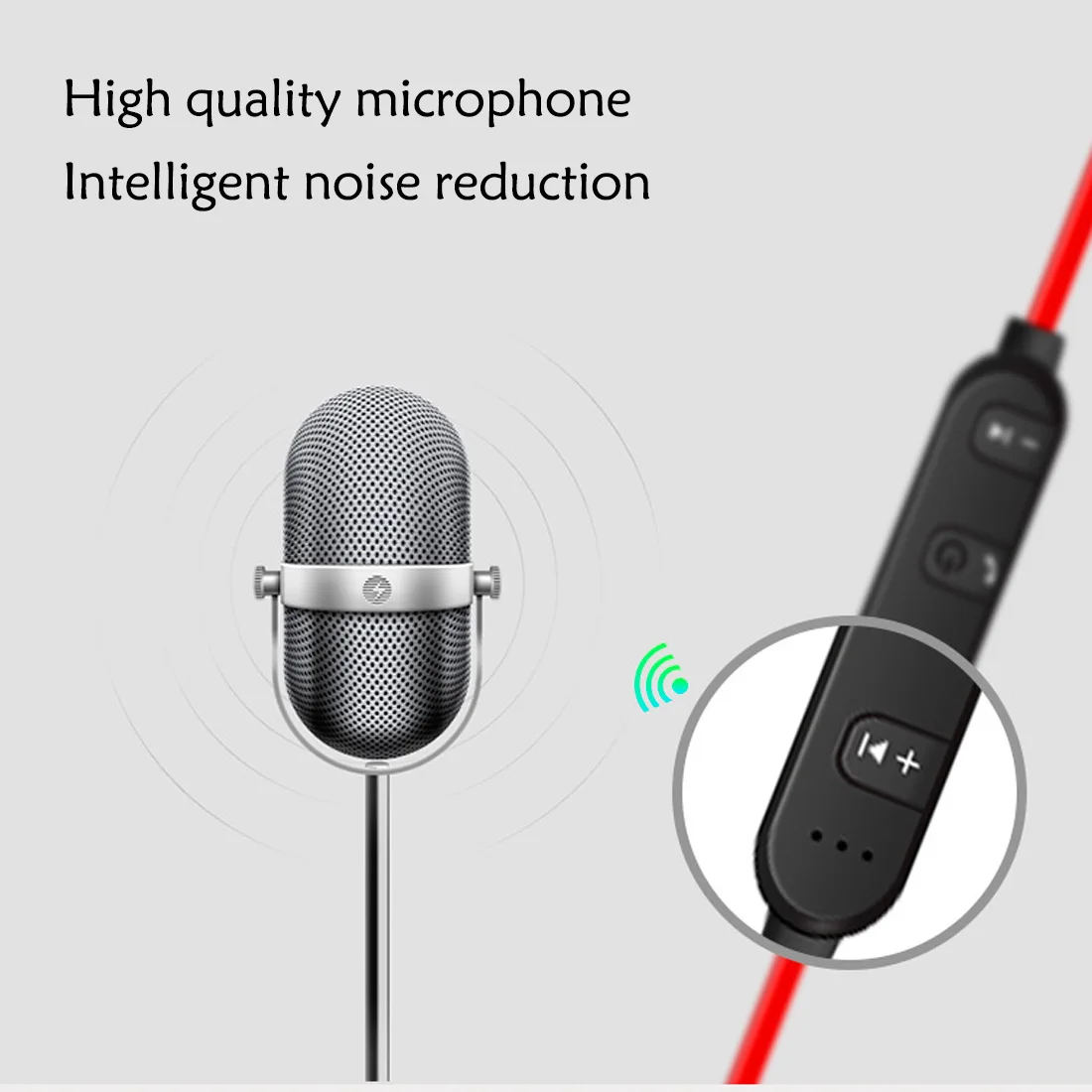Беспроводная Bluetooth бинауральная гарнитура с шумоподавлением, спортивные с микрофоном для Xiaomi huawei