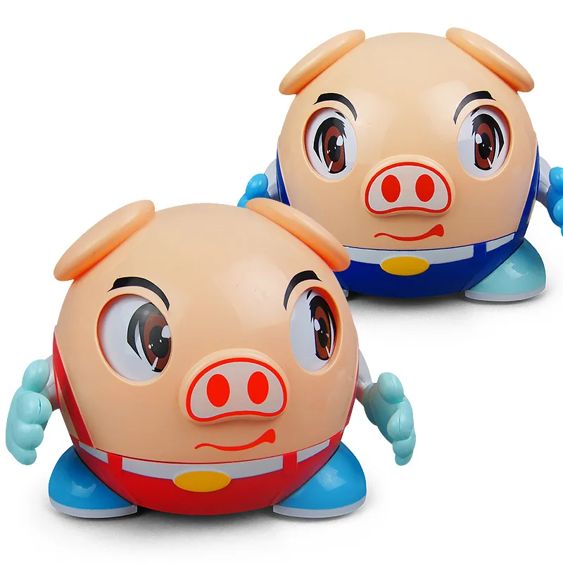 

Shaking Voice Network Red Small Adorable Pig Electric Toys China Mobile Walking Rotating Light 3 Song Children'S Educational Nig