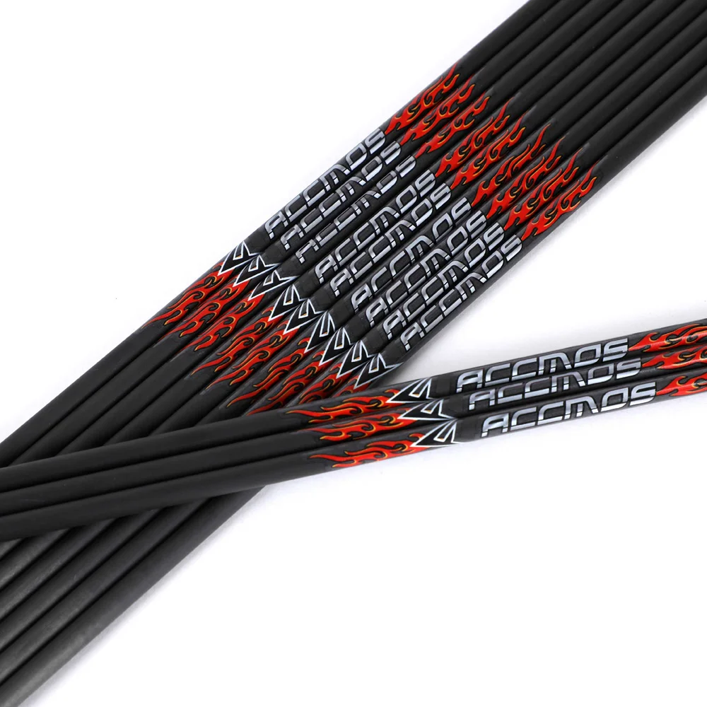 Archery Bow Sight Stabilizer Set Pure Carbon Arrow Shaft 12pcs ID 6.2mm ID 4.2mm