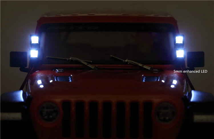 1 пара светодиодные фонари для гусеничного автомобиля 1/10 RC SCX10 III AX103007 JEEP TRX4 TRX6 G63