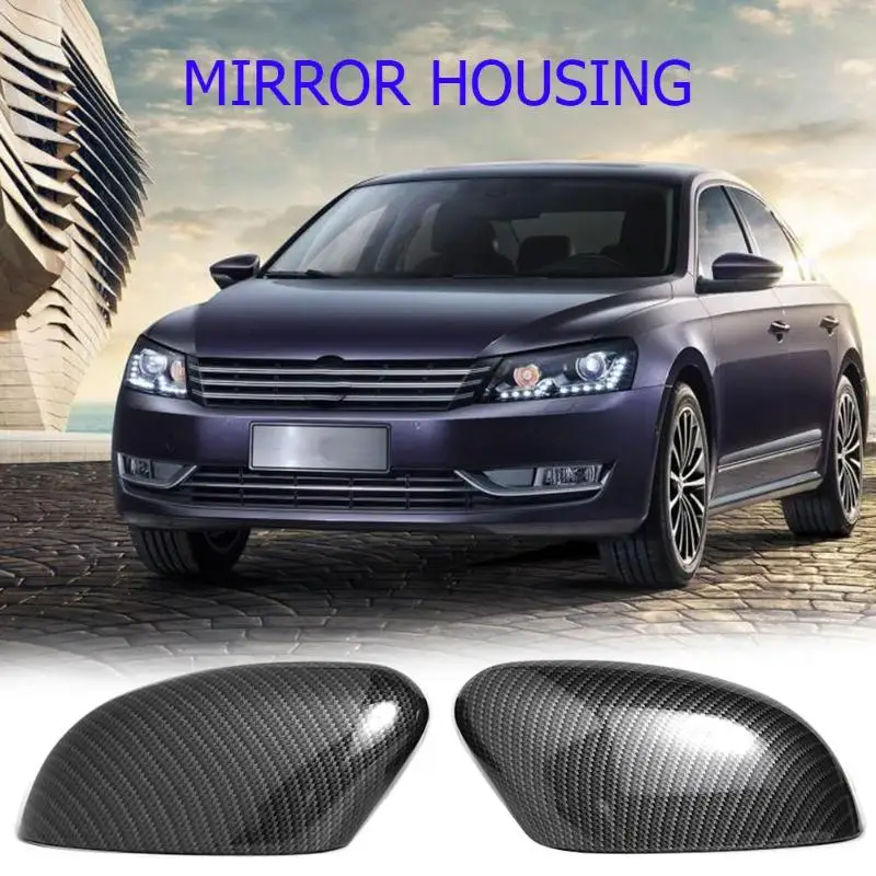 1 пара углеродное волокно узор автомобиля крышка зеркала заднего вида крышка авто боковое зеркало заднего вида крышка для Ford Focus MK2/MK3 Sedan Turnier