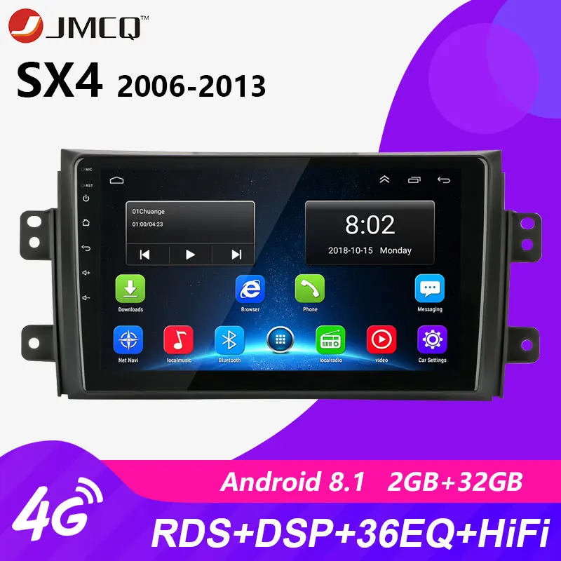 

2Din 4G 2GB+32GB 9" Android 8.1 Car Multimedia Video Player System For Suzuki SX4 2006-2013 Head Unit Navigation GPS RDS+DSP
