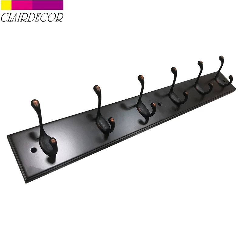 Premintehdw настенный европейский стиль пальто шляпа халат 6 крючок деревянная доска с