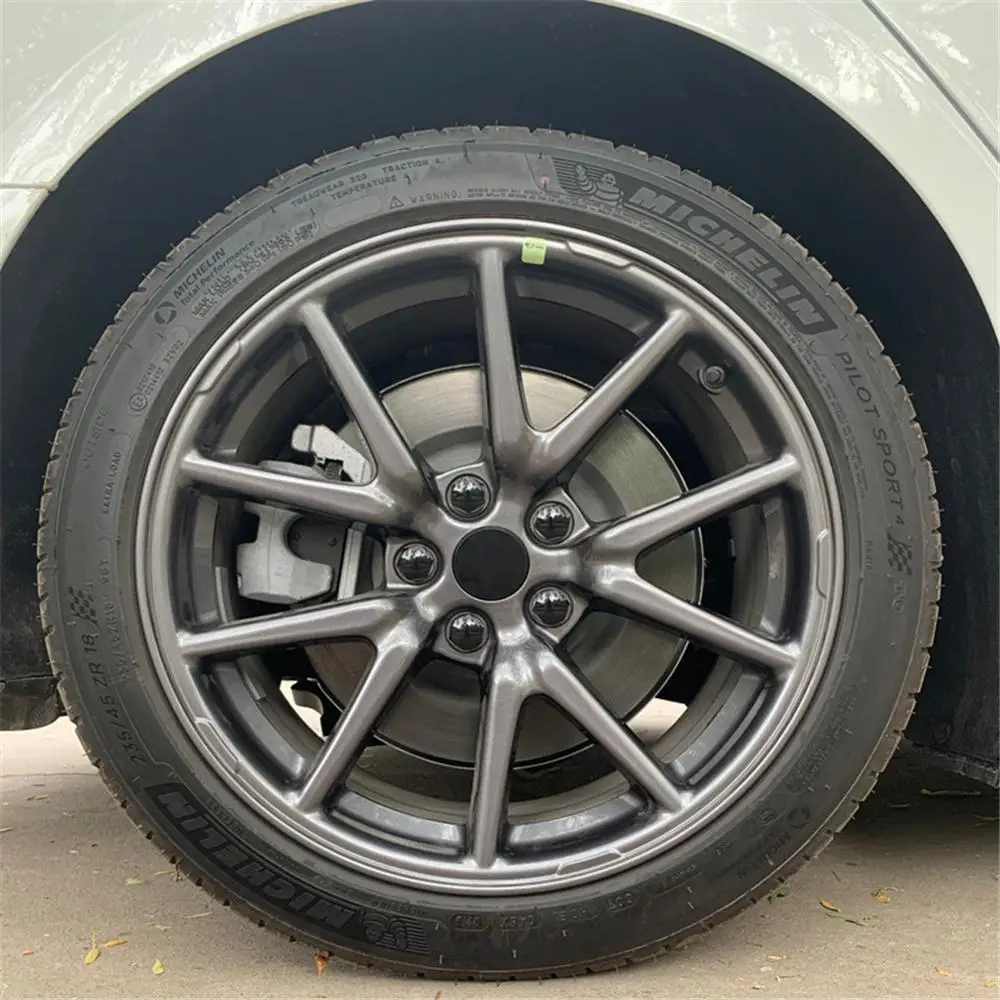 4 шт Накладка ступицы крышка для Tesla модели 3, которая изготовлена из высококачественного АБС и ПК