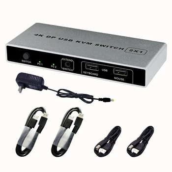 

HDMI USB Computer Plug And Play Controller Dual Port Connection Mouse Support KVM Switch VGA Monitor Stable 1 Out 4K 60Hz