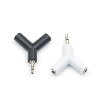 

3.5mm One-two Audio Adapter Y-type Converter Splitter To Mic & Headset Jack Plug Adapter For Mobile Phone Earphone PC Computer