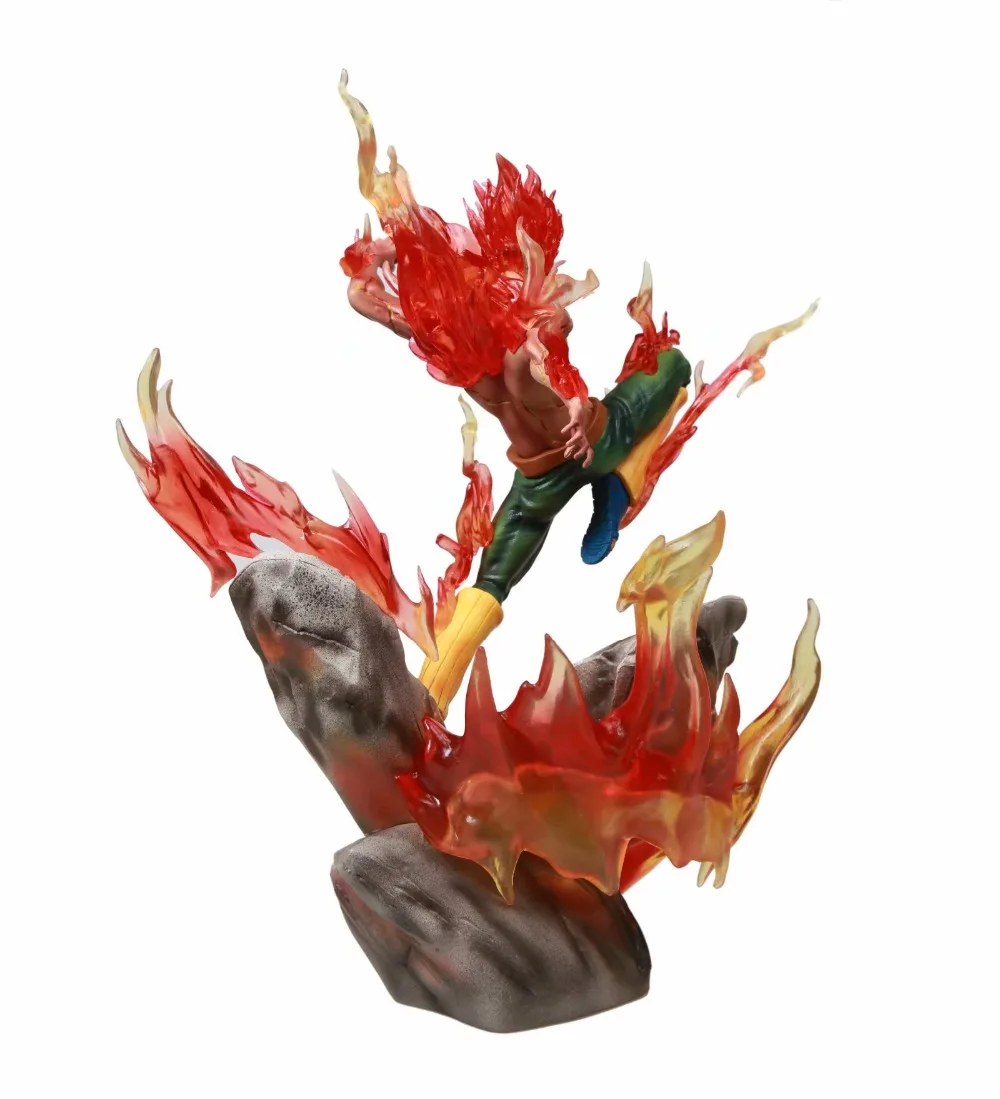 

34cm Wih LED Light Naruto GK Might Guy Eight Doors Armor Llluminated Lights Statue Action Figure Model Toy Doll Gift