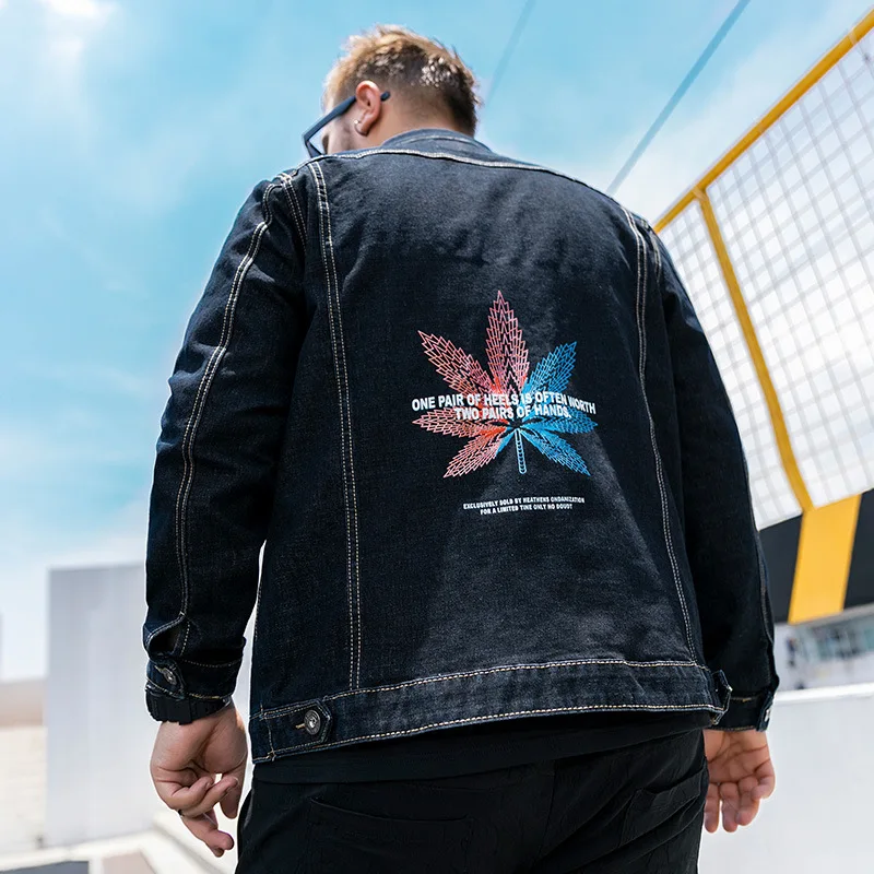 Gersri плюс размер 4xl 5xl джинсовые куртки мужские осень модные джинсовые куртки пальто Мужские приталенные повседневные пальто Верхняя одежда Куртки и пальто
