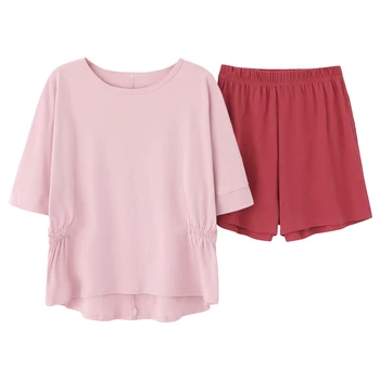 

Solid Women's Shorts Pajamas Set Short Sleeve Sleepwear Nightwear Pj Lounge Sets pyjamas pijama pijamas pizama damska