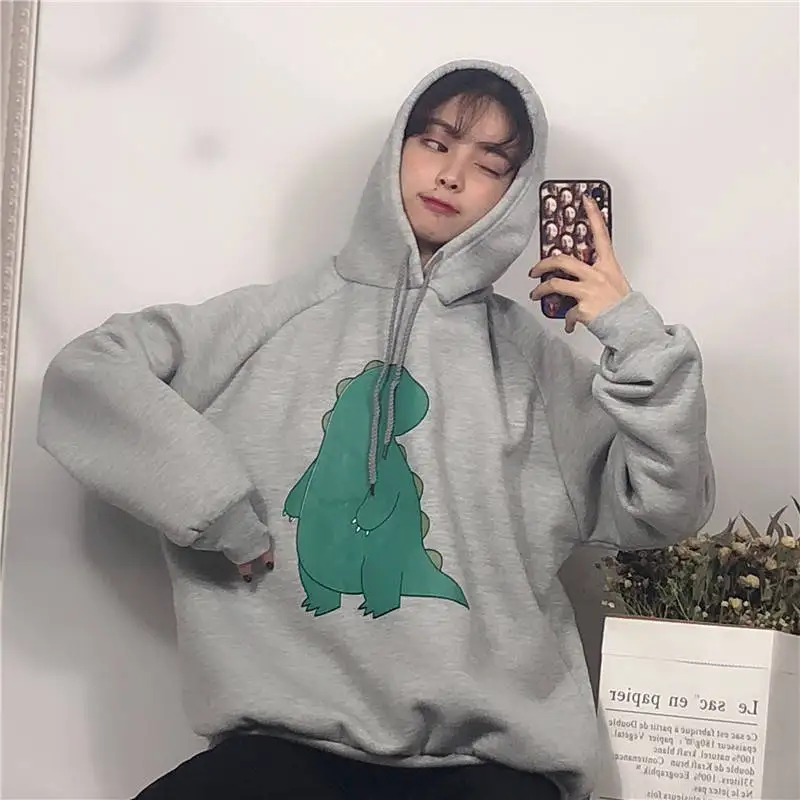Толстовки женские с принтом Kawaii Свободные 2XL друзья все-матч повседневные девушки Harajuku корейский стиль пуловер Топ шик уличная одежда Ulzzang