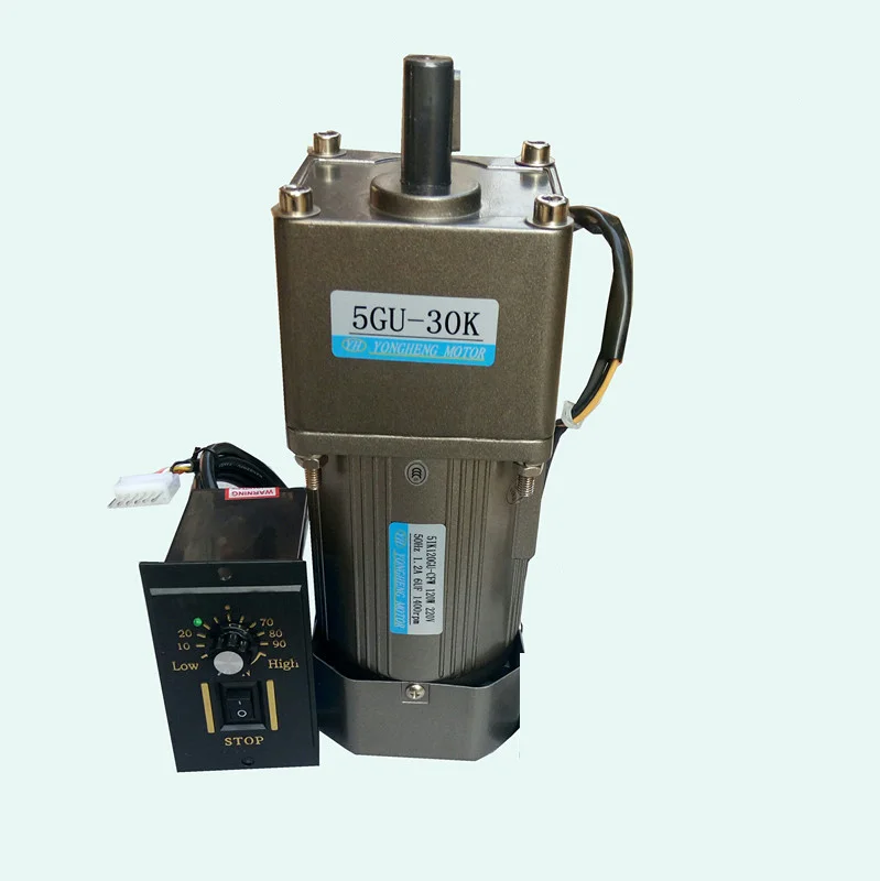 5IK90RGU-UF AC220V 90W AC gear reduction asynchronous motor, high torque, reversible + speed controller