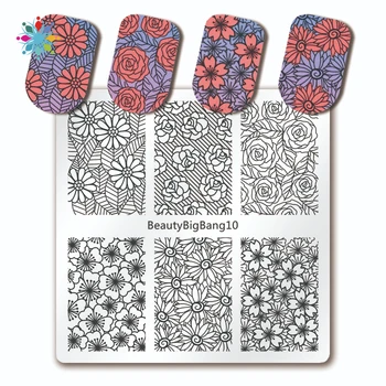 

1PC 6*6cm Lace Flower Pattern Square Stamping Plate Nail Art Stamping Tool TLS Tls